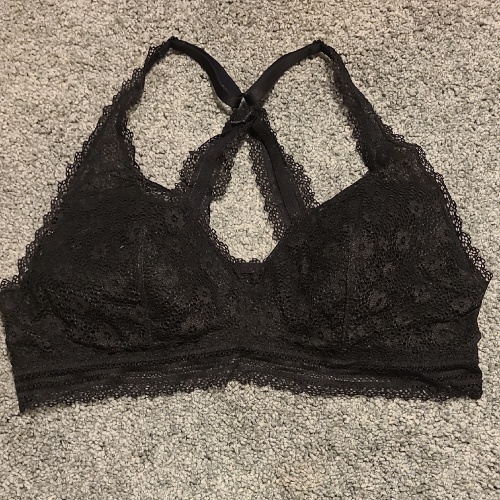 Victoria's Secret Black Lace Halter Bralette